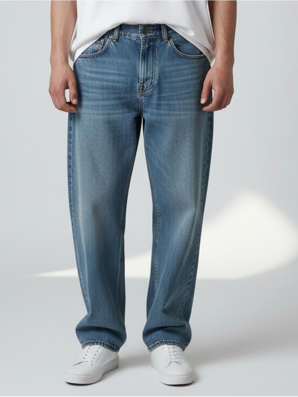 🫶🏻 Guess Dean Zip Men's Relaxed Straight Jeans Designed Back Pockets